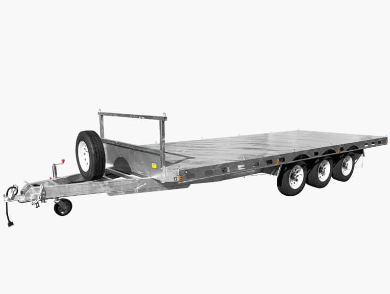 Flat top trailer with cattle crate option